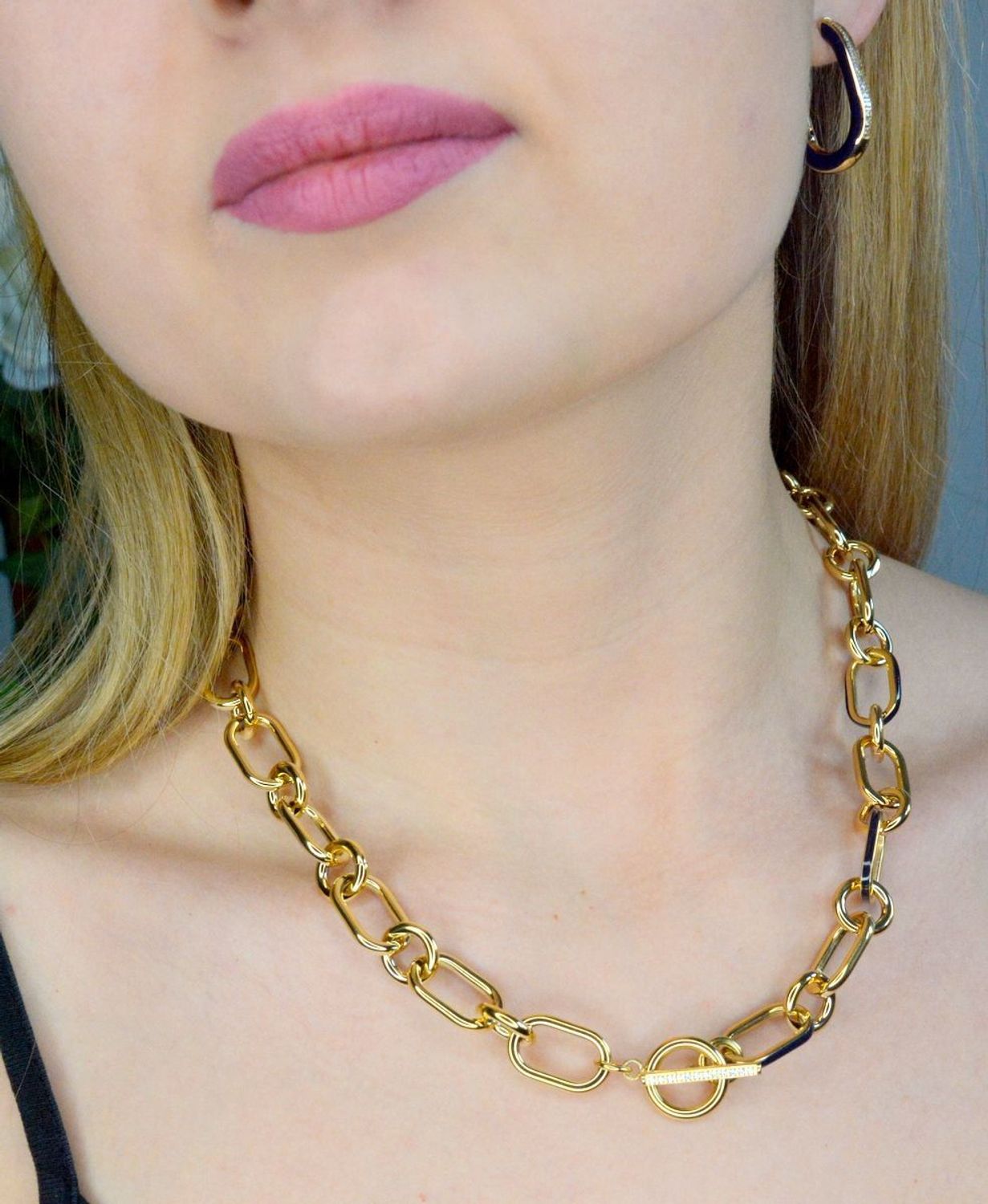 Kolczyki Nomination Drusilla Blue Złote z granatem 028713 004.jpg